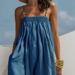 Valentina - denim wide leg jumpsuit — view 6