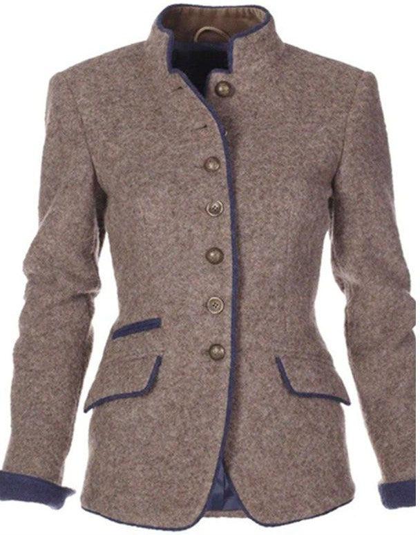 Valeria – elegant, high neck cardigan — view 3