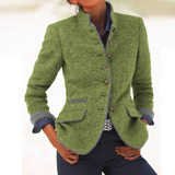 Valeria – elegant, high neck cardigan — view 4