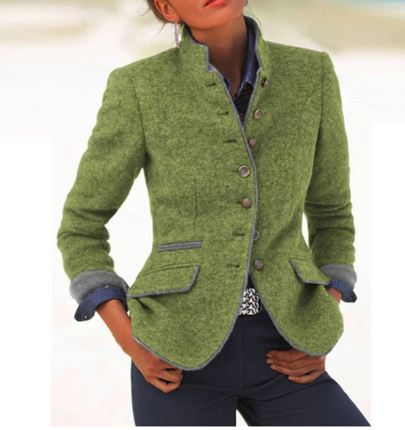 Valeria – elegant, high neck cardigan — view 4