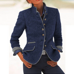 Valeria – elegant, high neck cardigan — view 5