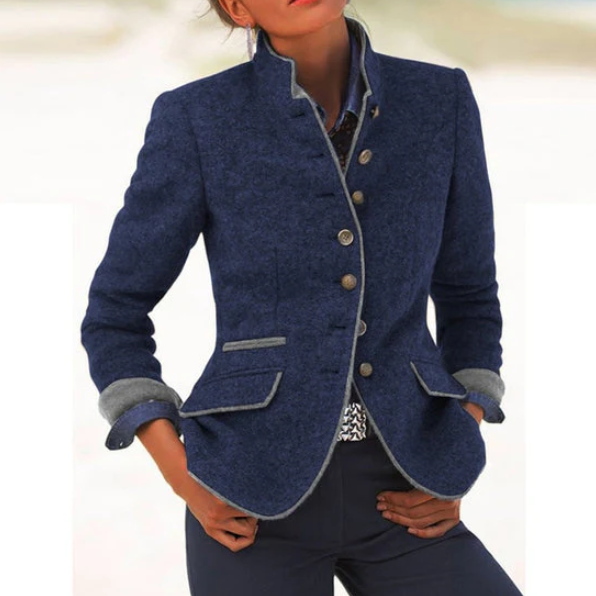 Valeria – elegant, high neck cardigan — view 5