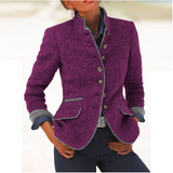 Valeria – elegant, high neck cardigan — view 6