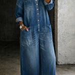 Valerie - off-the-shoulder denim overalls — view 5
