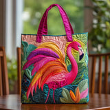 Melody - quilted bag, rainbow flamingo — view 1