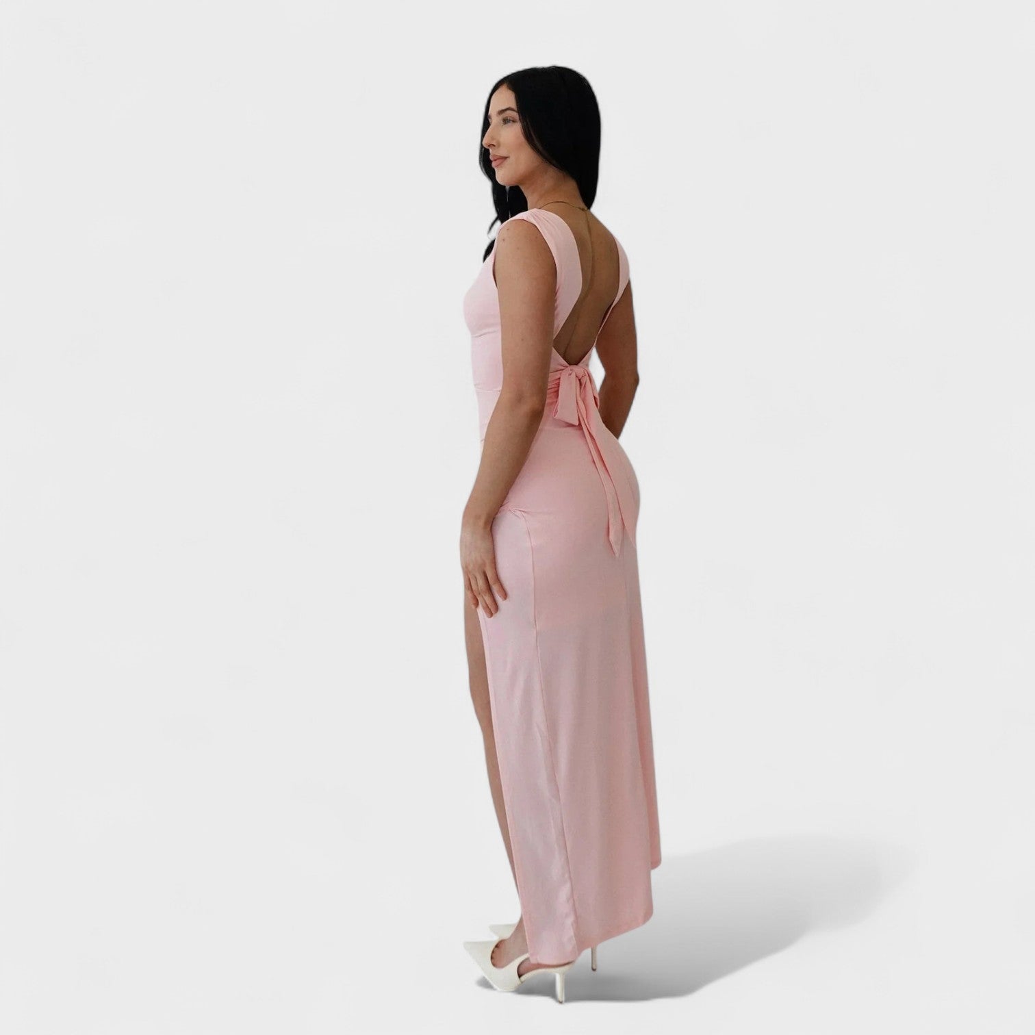 Vanessa - long dress with open back — view 4