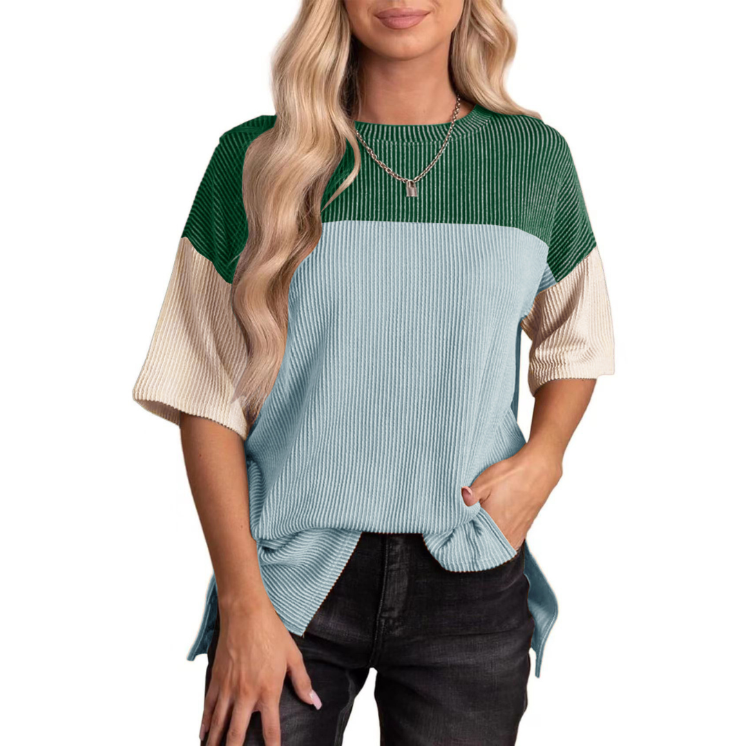 Vanessa - striped summer top in a loose fit — view 1