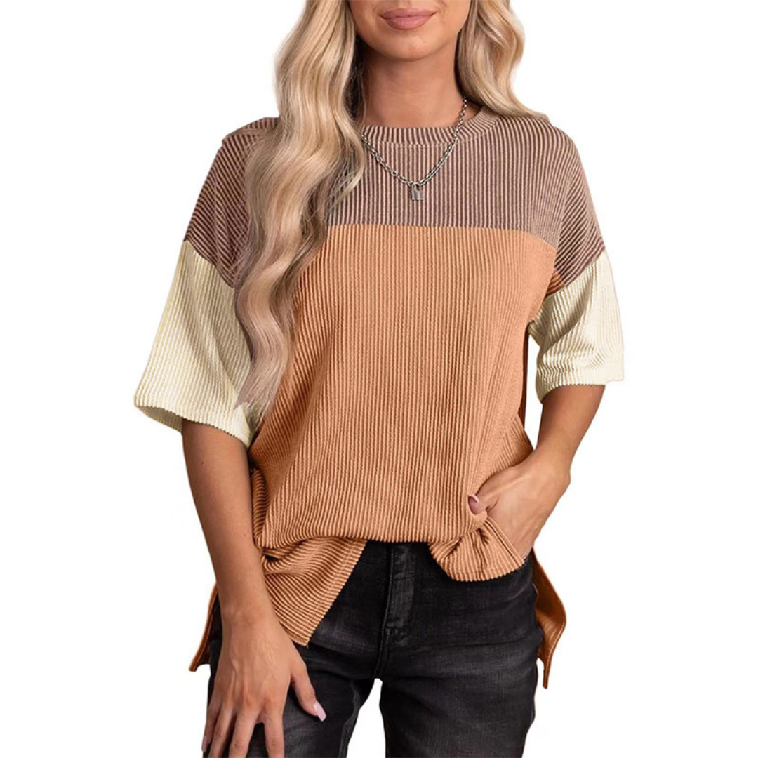Vanessa - striped summer top in a loose fit — view 4