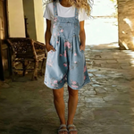 Vanessa - Floral Denim Overalls — view 2