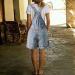 Vanessa - Floral Denim Overalls — view 3