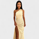 Veronica - long satin dress — view 3
