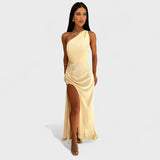 Veronica - long satin dress — view 4