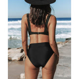 Veronica - High Waist Solid Colour Swimsuit — view 4
