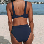 Veronica - High Waist Solid Colour Swimsuit — view 7