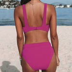 Veronica - High Waist Solid Colour Swimsuit — view 11