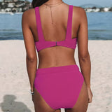 Veronica - High Waist Solid Colour Swimsuit — view 11