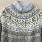 Victoria - elegant retro knitted sweater — view 2