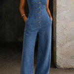 Violet - denim overalls — view 2