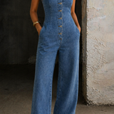Violet - denim overalls — view 2