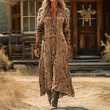 Violet - retro inspired casual long sleeve dress — view 1