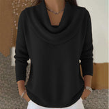 Vivian - Draped Crew Neck Sweater — view 3