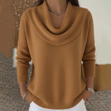 Vivian - Draped Crew Neck Sweater — view 4
