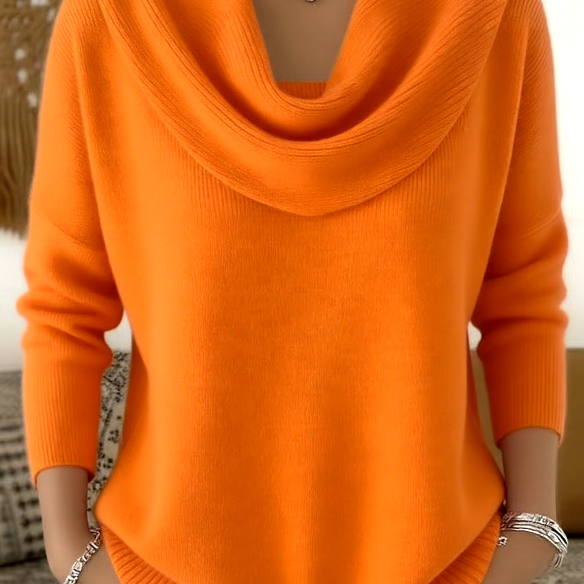 Vivian - Draped Crew Neck Sweater — view 7