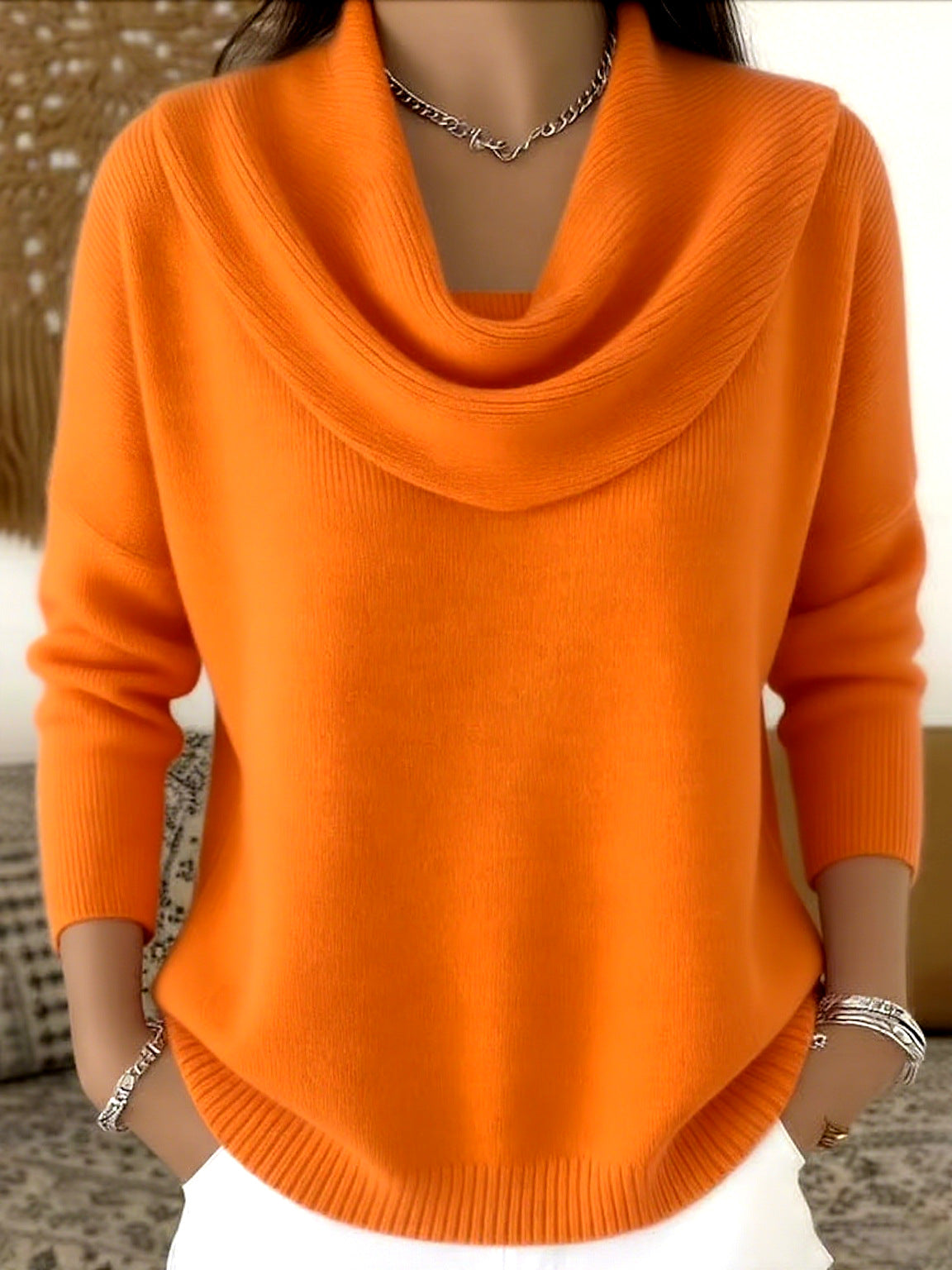 Vivian - Draped Crew Neck Sweater — view 7