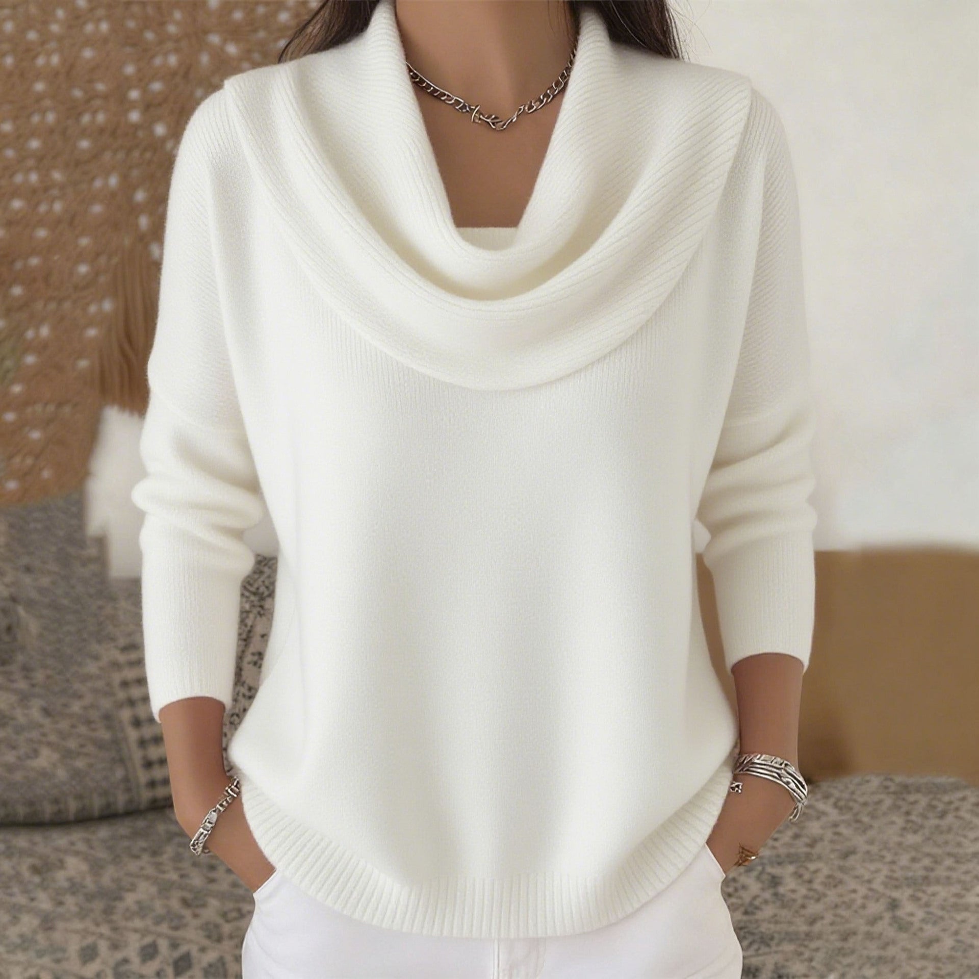 Vivian - Draped Crew Neck Sweater — view 8