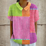 Vivian - colourful patchwork blouse — view 1