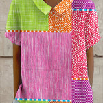 Vivian - colourful patchwork blouse — view 2