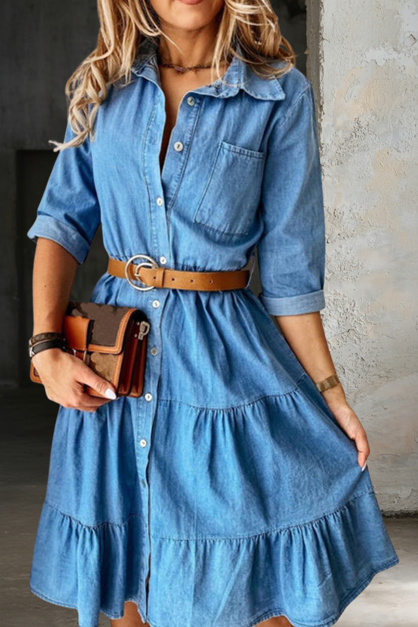 Willow - casual chic denim dress — view 3