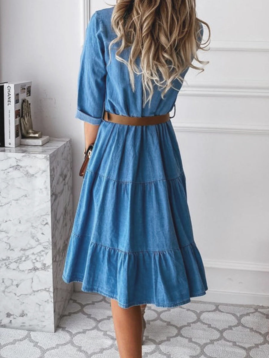 Willow - casual chic denim dress — view 4