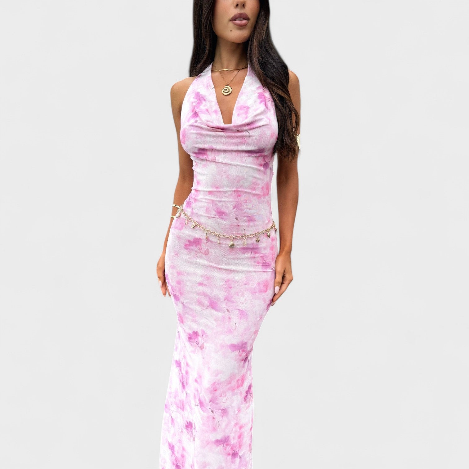 Zoe - Pink floral dress — view 2