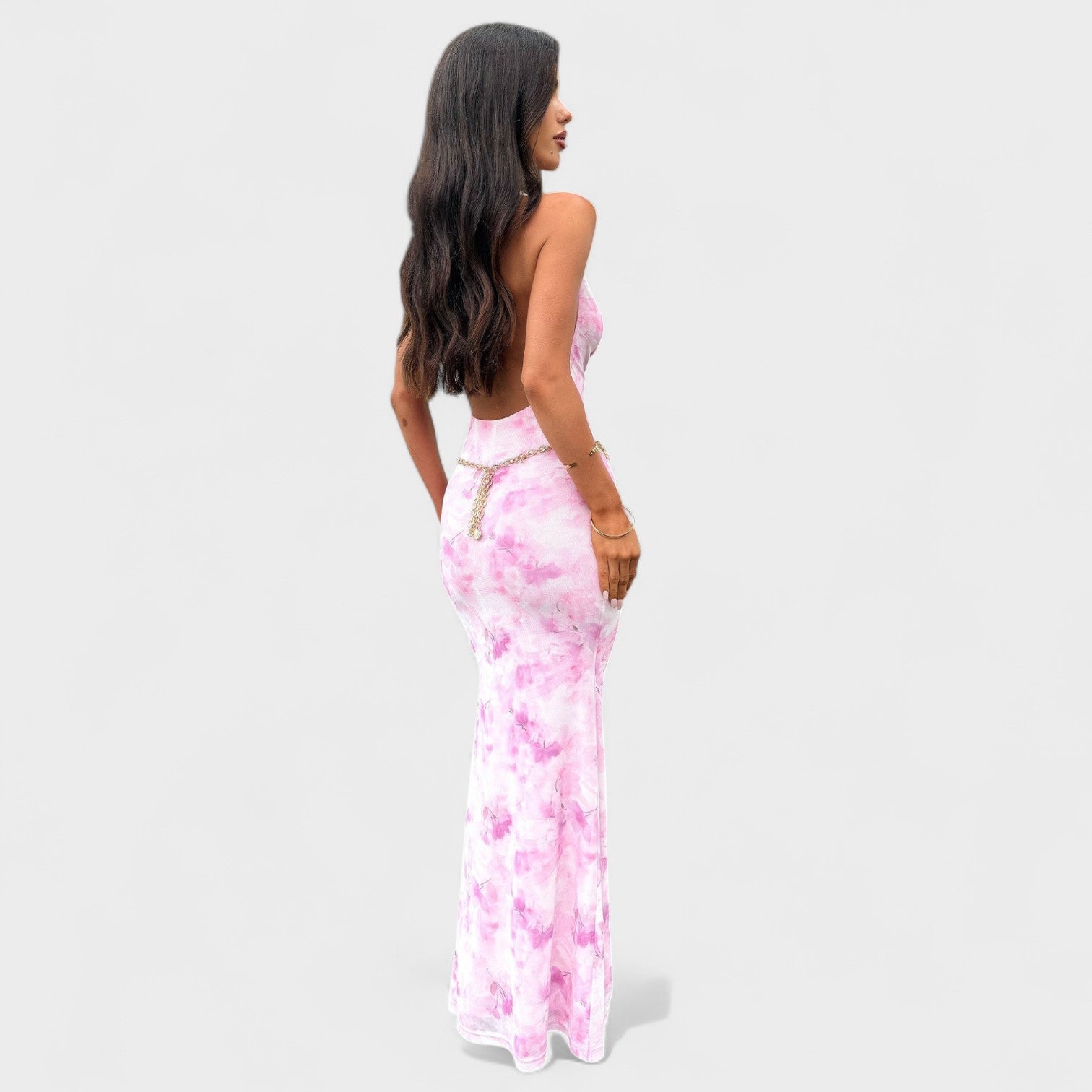 Zoe - Pink floral dress — view 4