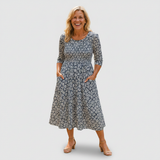 Zoe - Navy Midi Dress — view 1