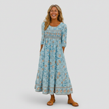 Zoe - Navy Midi Dress — view 3