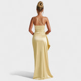 Zoey - Asymmetric Satin Dress — view 7